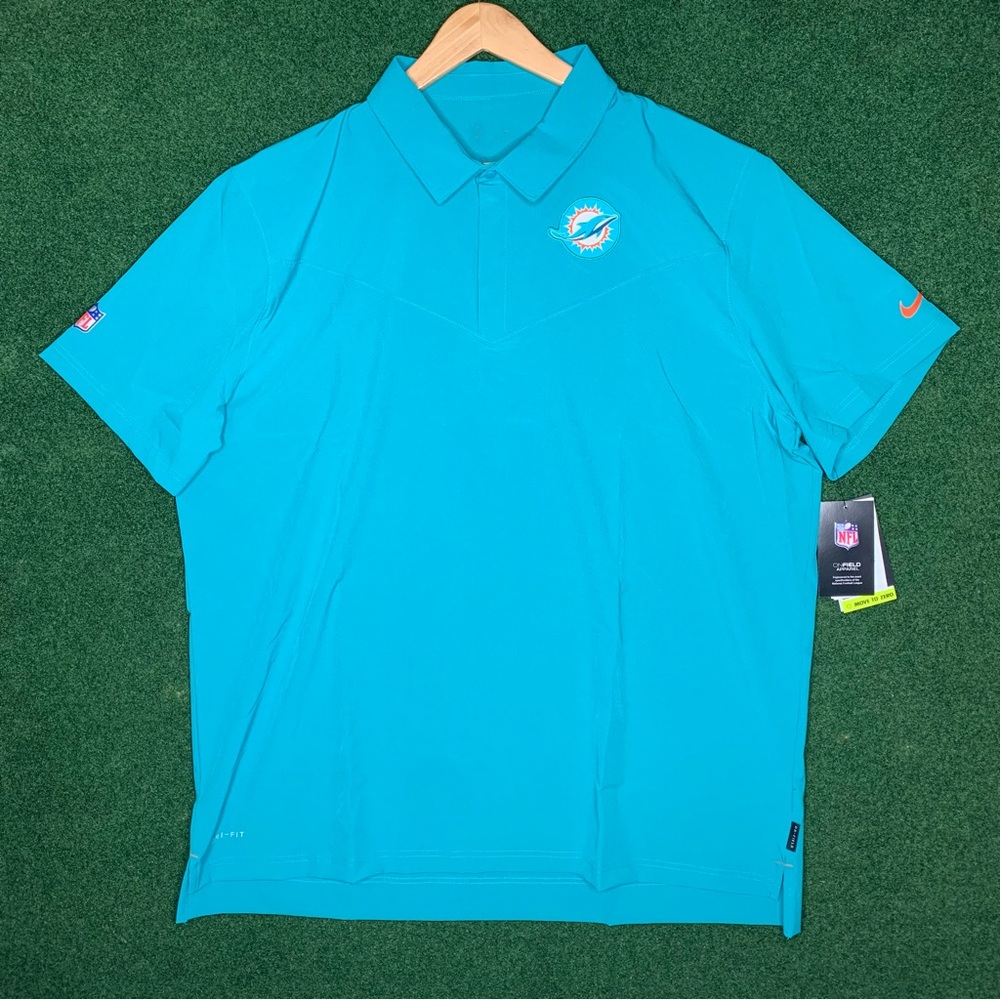 Miami Dolphins Nike 2024/25 Sideline Performance Polo Aqua Men’s